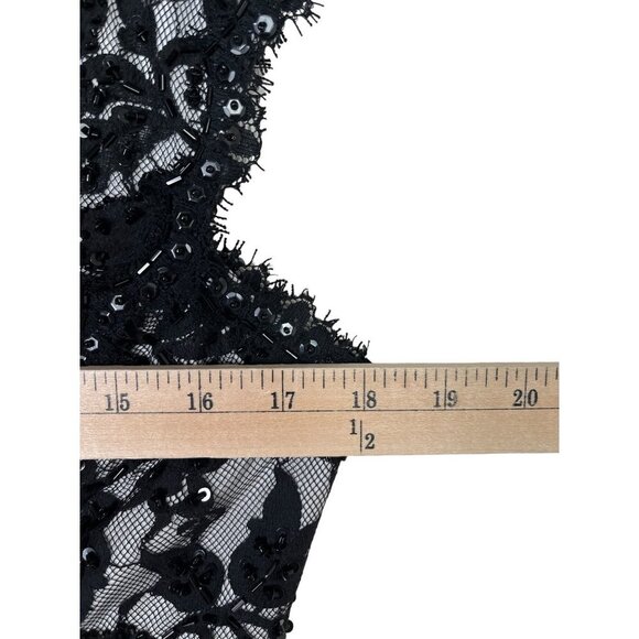 Tadashi Collection 100% SILK contrast blk Sheath dress sz 12‎ - Picture 4 of 12